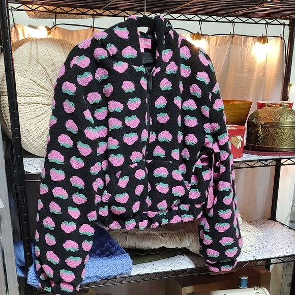 Sugar Thrillz Jackets & Blazers - Sugar Thrillz Hooded Jacket with Strawberry